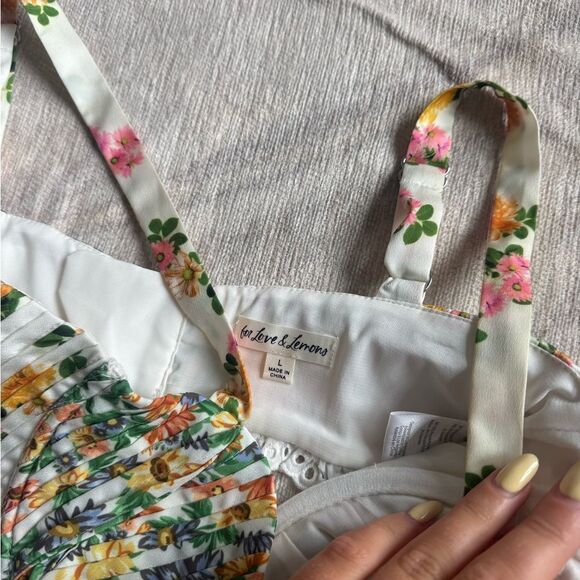 For Love & Lemons | Rosalyn Crop Top in Marigold - Picture 3 of 3